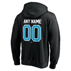 Miami Marlins Personalized Winning Streak Name & Number Pullover Hoodie - Black