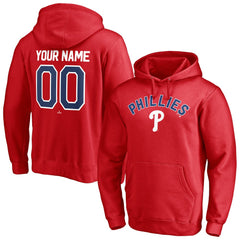 Philadelphia Phillies Personalized Winning Streak Name & Number Pullover Hoodie - Red
