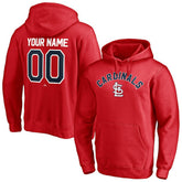 St. Louis Cardinals Personalized Winning Streak Name & Number Pullover Hoodie - Red