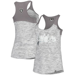 NFL Las Vegas Raiders Women's Space Dye Racerback Scoop Neck Tank Top