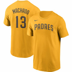 Manny Machado San Diego Padres Name & Number T-Shirt - Gold | Nike