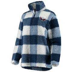 Washington Capitals G-III 4Her by Carl Banks Women's Plaid Sherpa Quarter-Zip Jacket