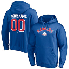Texas Rangers Cooperstown Winning Streak Personalized Name & Number Pullover Hoodie - Royal