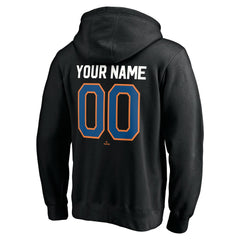 New York Mets Cooperstown Winning Streak Alternate Personalized Name & Number Pullover Hoodie - Black