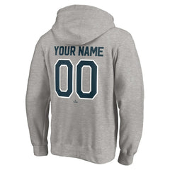 New York Yankees Cooperstown Winning Streak Alternate Personalized Name & Number Pullover Hoodie - Heathered Gray
