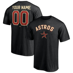 Houston Astros Cooperstown Winning Streak Alternate Personalized Name & Number T-Shirt - Black