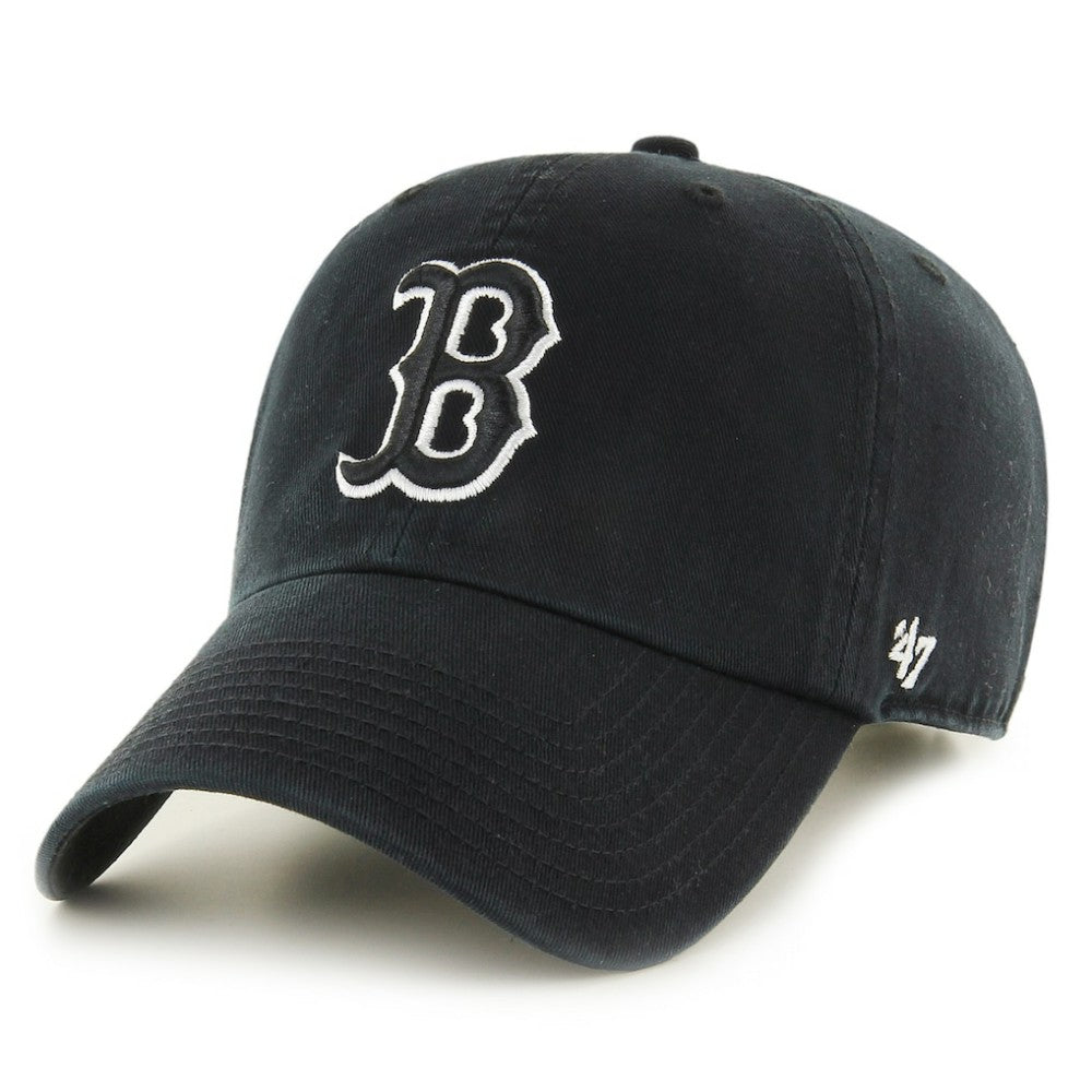 Boston Red Sox Logo Clean Up Adjustable Hat - Black | 47 brand
