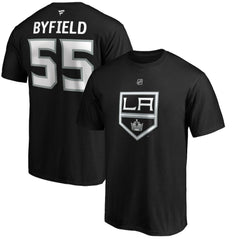Quinton Byfield Los Angeles Kings Fanatics Authentic Stack Name & Number T-Shirt