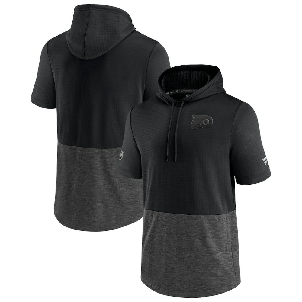Philadelphia Flyers Fanatics Authentic Pro Travel and Training Short Sleeve Pullover Hoodie
