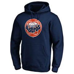 Houston Astros Cooperstown Collection Huntington Logo Fitted Pullover Hoodie - Navy