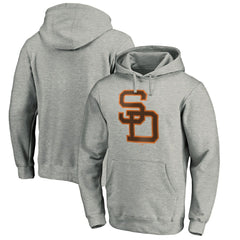 San Diego Padres Cooperstown Collection Huntington Logo Fitted Pullover Hoodie - Heather Gray