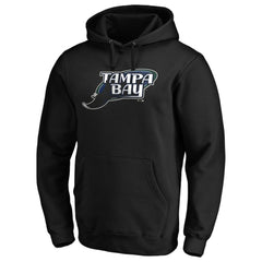 Tampa Bay Rays Cooperstown Collection Huntington Logo Fitted Pullover Hoodie - Black