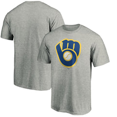 Milwaukee Brewers Cooperstown Collection Huntington Logo T-Shirt - Heathered Gray