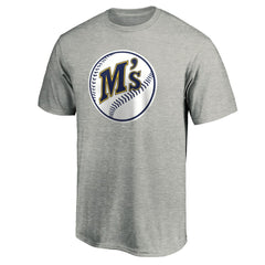 Seattle Mariners Cooperstown Collection Huntington Logo T-Shirt - Heathered Gray