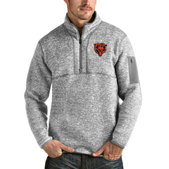 NFL Chicago Bears Antigua Bear Head Fortune Quarter-Zip Pullover Jacket