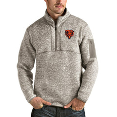 NFL Chicago Bears Antigua Bear Head Fortune Quarter-Zip Pullover Jacket