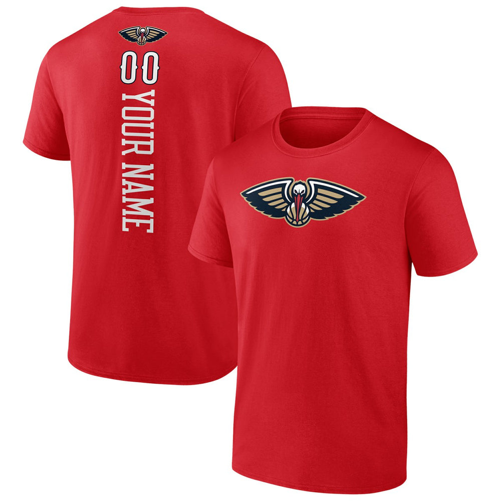 New Orleans Pelicans Playmaker Personalized Name & Number T-Shirt - Red outlet