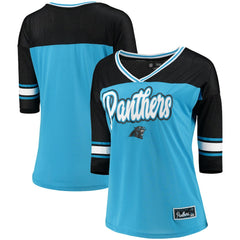 NFL Carolina Panthers 5th & Ocean by Women's Mesh Long Sleeve T-Shirt