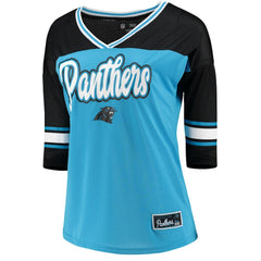 NFL Carolina Panthers 5th & Ocean by Women's Mesh Long Sleeve T-Shirt
