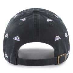 Colorado Rockies Women's Confetti Clean Up Adjustable Hat - Black | 47 brand