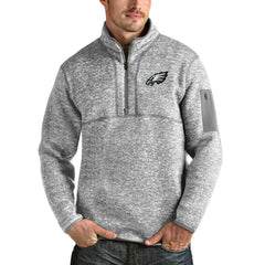NFL Philadelphia Eagles Antigua Team Logo Fortune Quarter-Zip Pullover Jacket