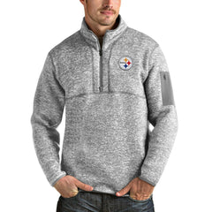 NFL Pittsburgh Steelers Antigua Team Logo Fortune Quarter-Zip Pullover Jacket