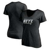 Brooklyn Nets Women's Mascot In Bounds V-Neck T-Shirt - Black | Fanatics shop