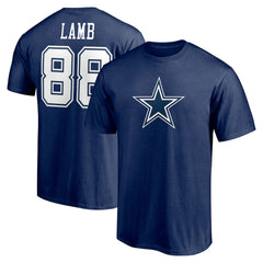 NFL Dallas Cowboys CeeDee Lamb Player Icon Name & Number T-Shirt