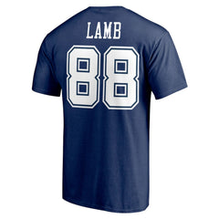 NFL Dallas Cowboys CeeDee Lamb Player Icon Name & Number T-Shirt