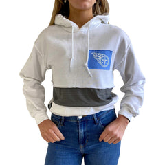NFL Tennessee Titans Refried Apparel Women's Sustainable Crop Dolman Pullover Hoodie