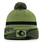 Ottawa Senators Fanatics Military Appreciation Cuffed Knit Hat with Pom