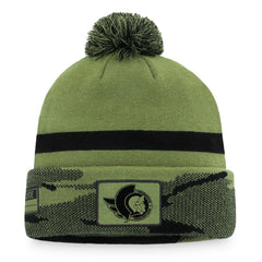 Ottawa Senators Fanatics Military Appreciation Cuffed Knit Hat with Pom