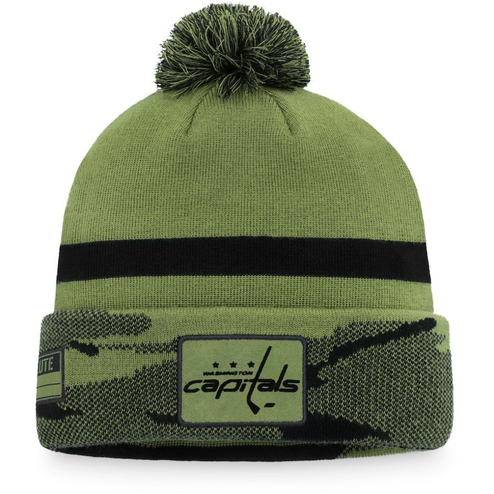 Washington Capitals Fanatics Military Appreciation Cuffed Knit Hat with Pom