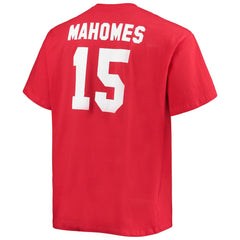 NFL Kansas City Chiefs Patrick Mahomes Big & Tall Player Name & Number T-Shirt