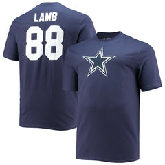 NFL Dallas Cowboys CeeDee Lamb Big & Tall Player Name & Number T-Shirt