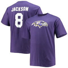NFL Baltimore Ravens Lamar Jackson Big & Tall Player Name & Number T-Shirt