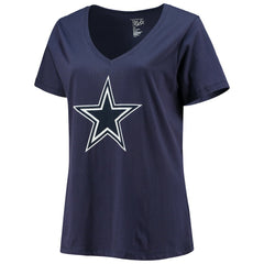 NFL Dallas Cowboys CeeDee Lamb Women's Plus Size Name & Number V-Neck T-Shirt