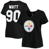 NFL Pittsburgh Steelers T.J. Watt Women's Plus Size Name & Number V-Neck T-Shirt