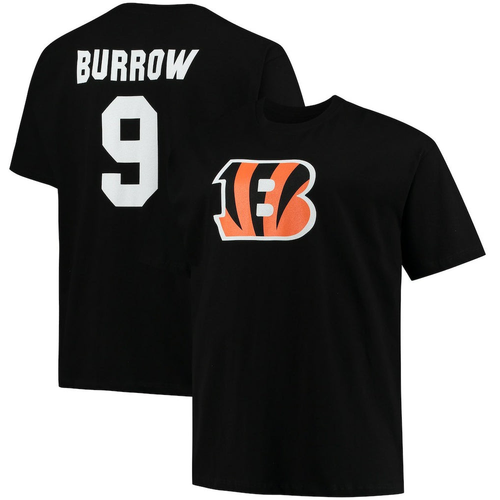 NFL Cincinnati Bengals Joe Burrow Big & Tall Player Name & Number T-Shirt