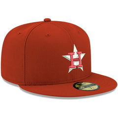 Houston Astros White Logo 59FIFTY Fitted Hat - Red | New Era