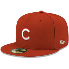 Chicago Cubs White Logo 59FIFTY Fitted Hat - Red | New Era