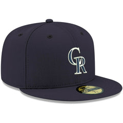 Colorado Rockies White Logo 59FIFTY Fitted Hat - Navy | New Era