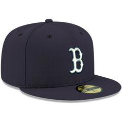 Boston Red Sox White Logo 59FIFTY Fitted Hat - Navy | New Era