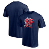 Miami Marlins Red White and Team T-Shirt - Navy