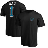 Miami Marlins Number One Dad T-Shirt - Black