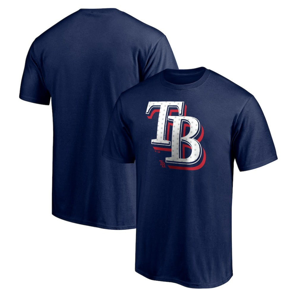 Tampa Bay Rays Red White and Team T-Shirt - Navy