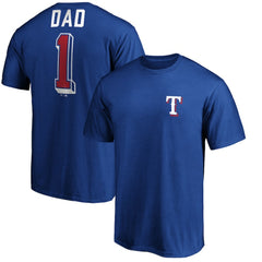 Texas Rangers Number One Dad T-Shirt - Royal