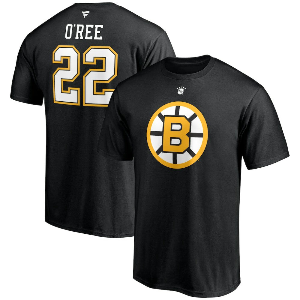 Willie O'Ree Boston Bruins Fanatics Authentic Stack Retired Player Name & Number T-Shirt