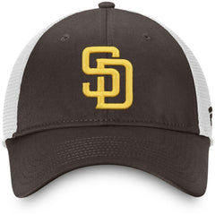 San Diego Padres Team Core Unstructured Trucker Adjustable Hat - Brown/White