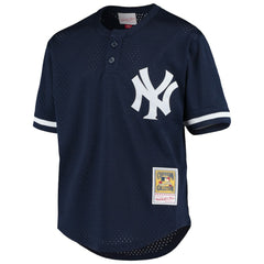 Derek Jeter New York Yankees Youth Cooperstown Collection Mesh Batting Practice Jersey - Navy | Mitchell & Ness